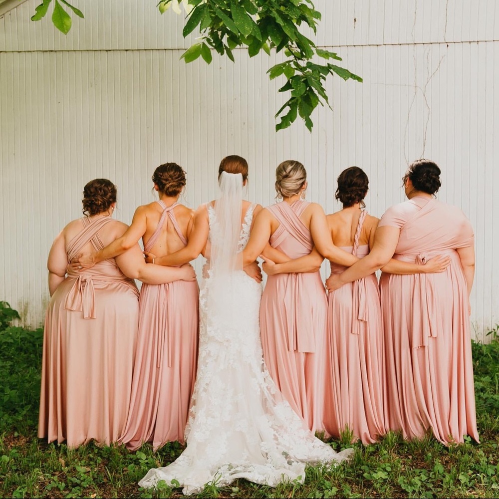 Light Pink Convertible Bridesmaid Dress!